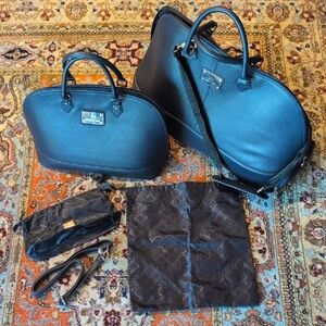 JM NEW YORK St.Tropez Collection - Wheeled Weekender Bag / Handbag Set - NWOT
